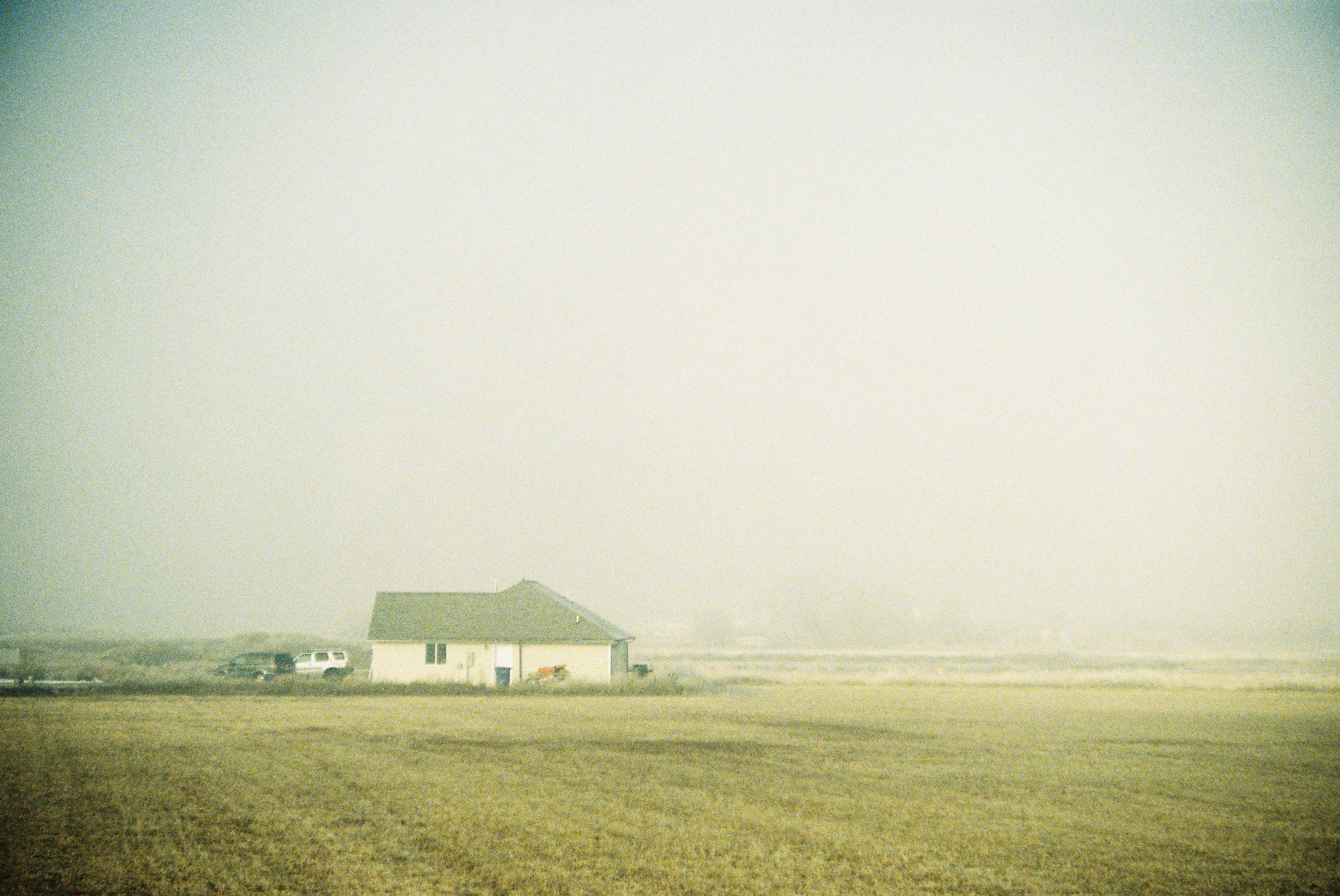 A foggy landscape